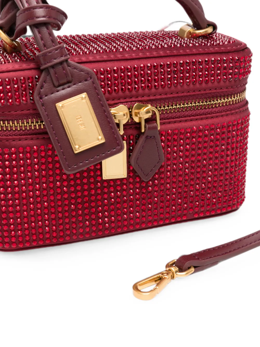 JW Pei Cleo clutch verfraaid met kristallen Rood