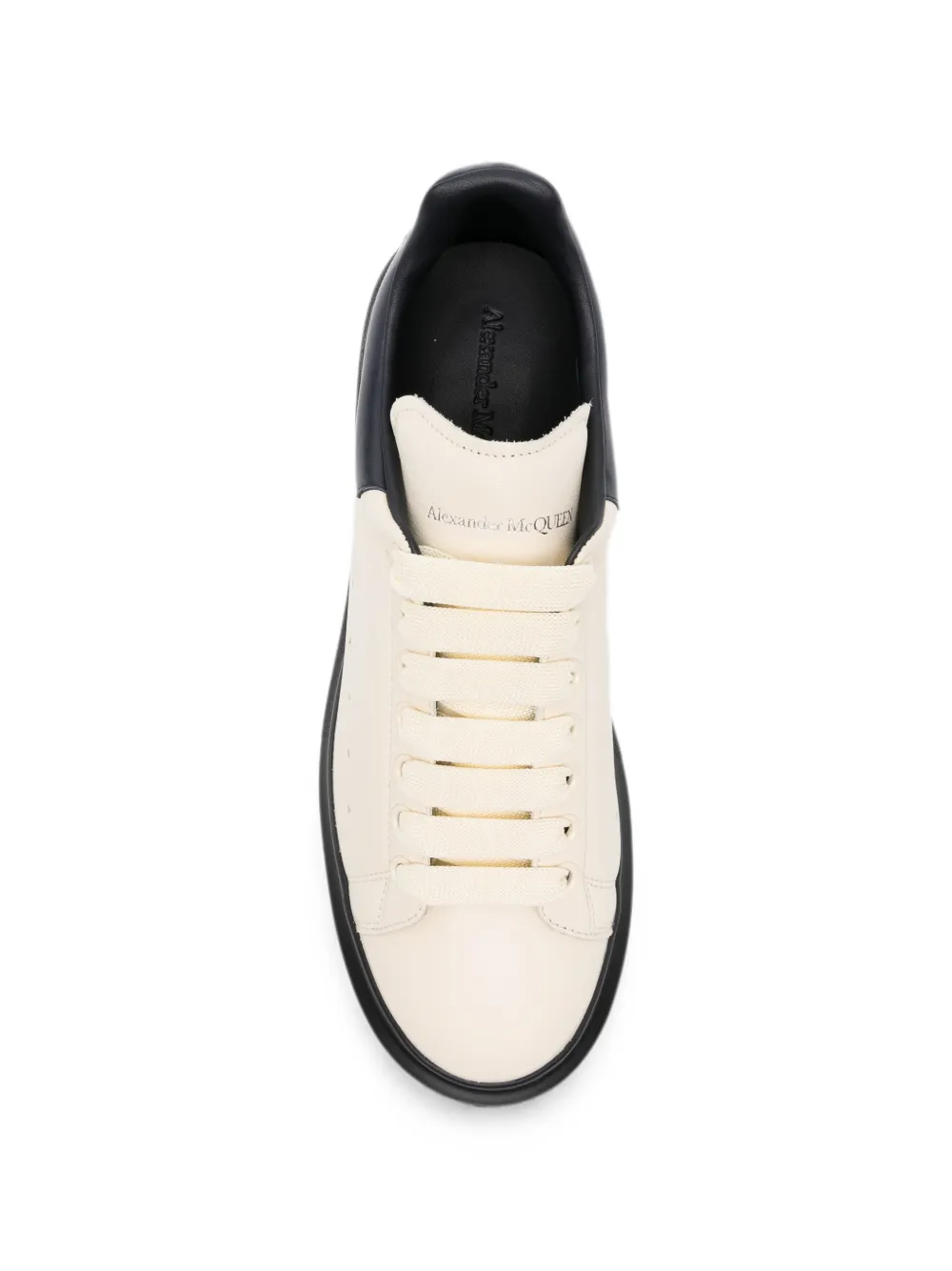 Alexander McQueen Oversized leather sneakers Beige