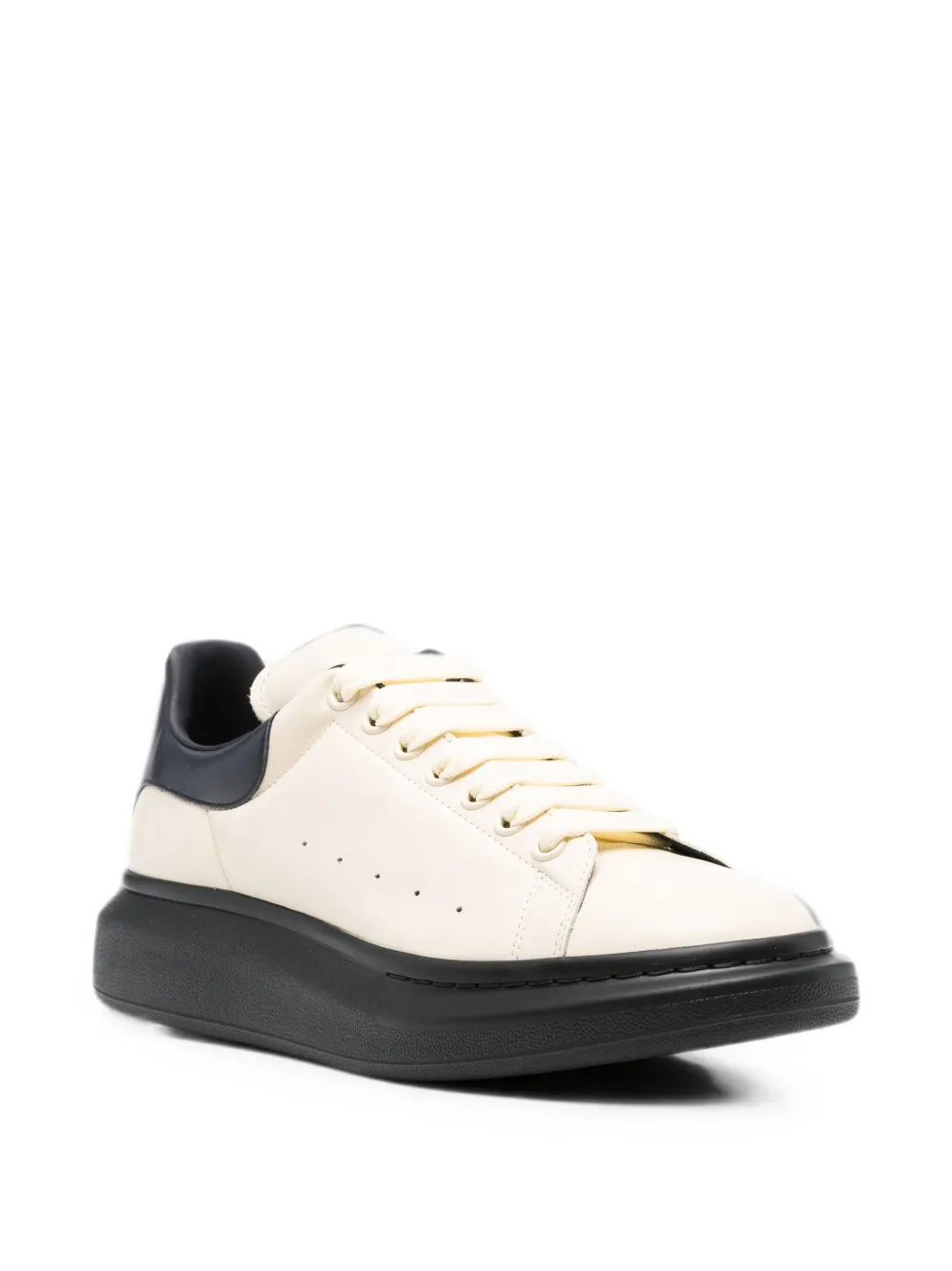 Alexander McQueen Oversized leather sneakers Beige