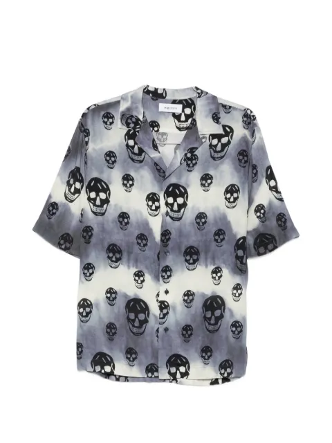 Alexander McQueen Skull-print tie-dye shirt