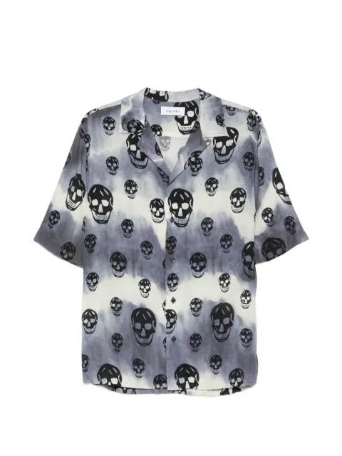 Alexander McQueen camisa con motivo Skull y tie-dye