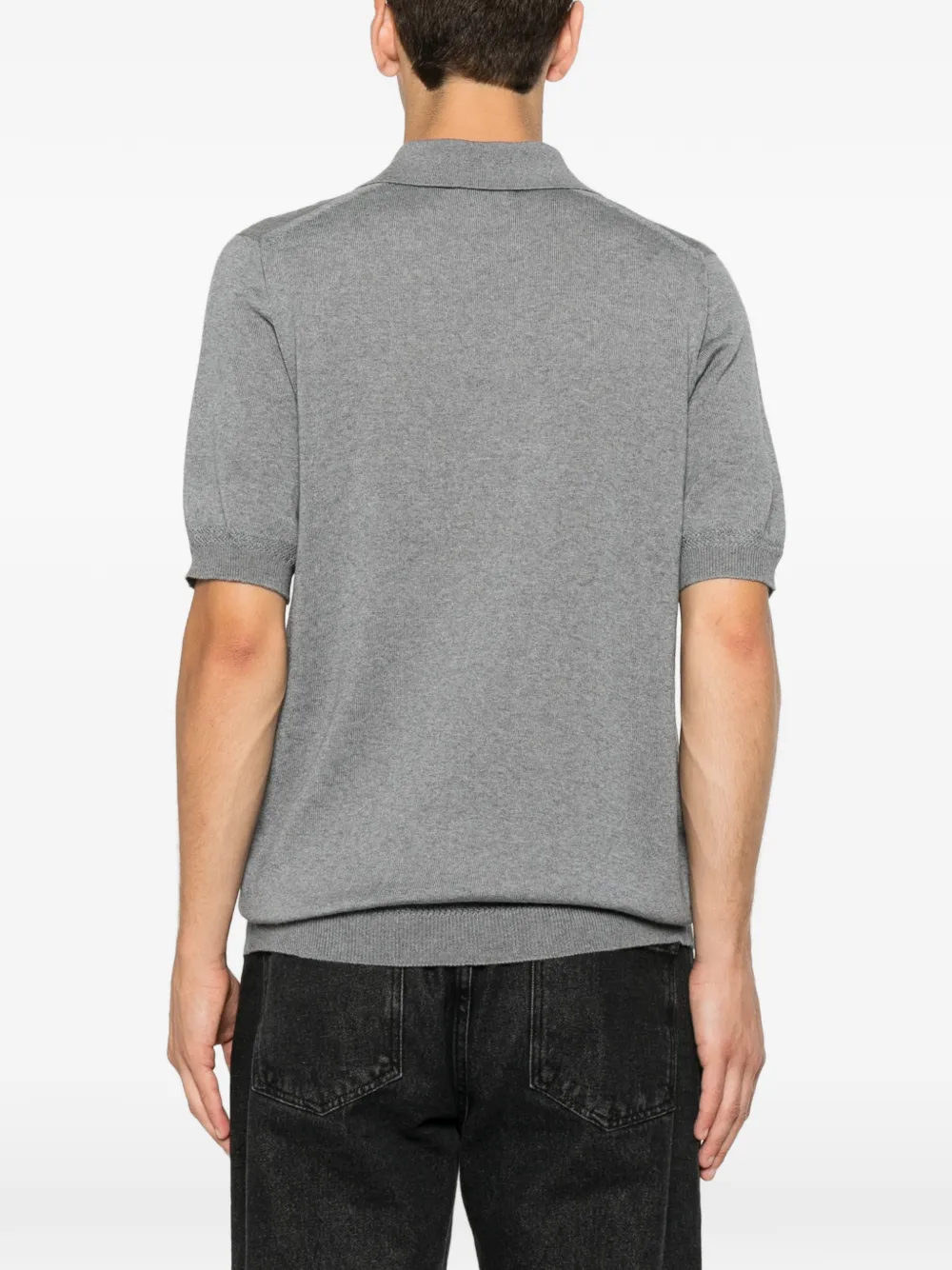 Alexander McQueen Top met geborduurd logo en korte mouwen Grijs