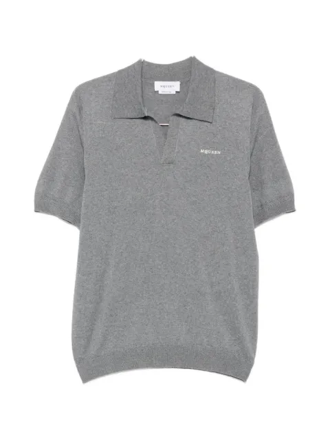 Alexander McQueen logo-embroidered short-sleeve top