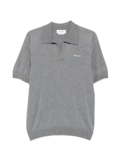 Alexander McQueen logo-embroidered polo shirt