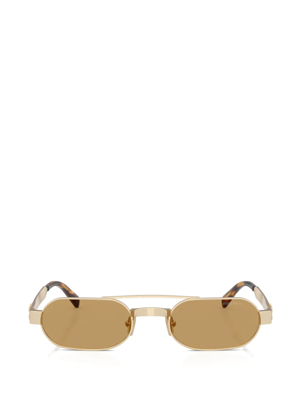 Miu Miu Eyewear geometric-frame sunglasses - Oro