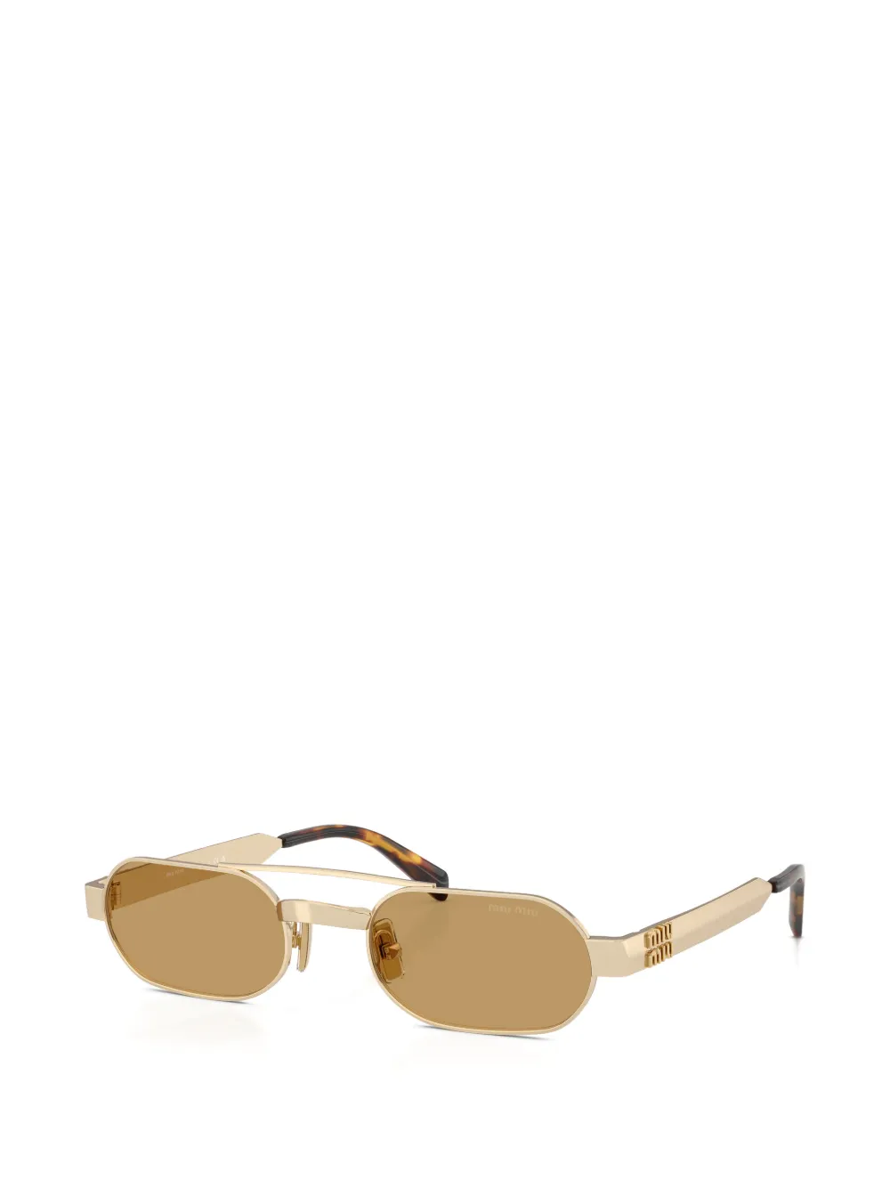 Miu Eyewear Zonnebril met geometrisch montuur Goud