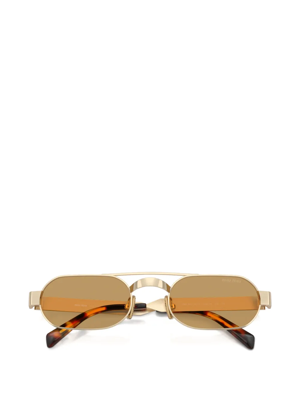 Miu Eyewear Zonnebril met geometrisch montuur Goud