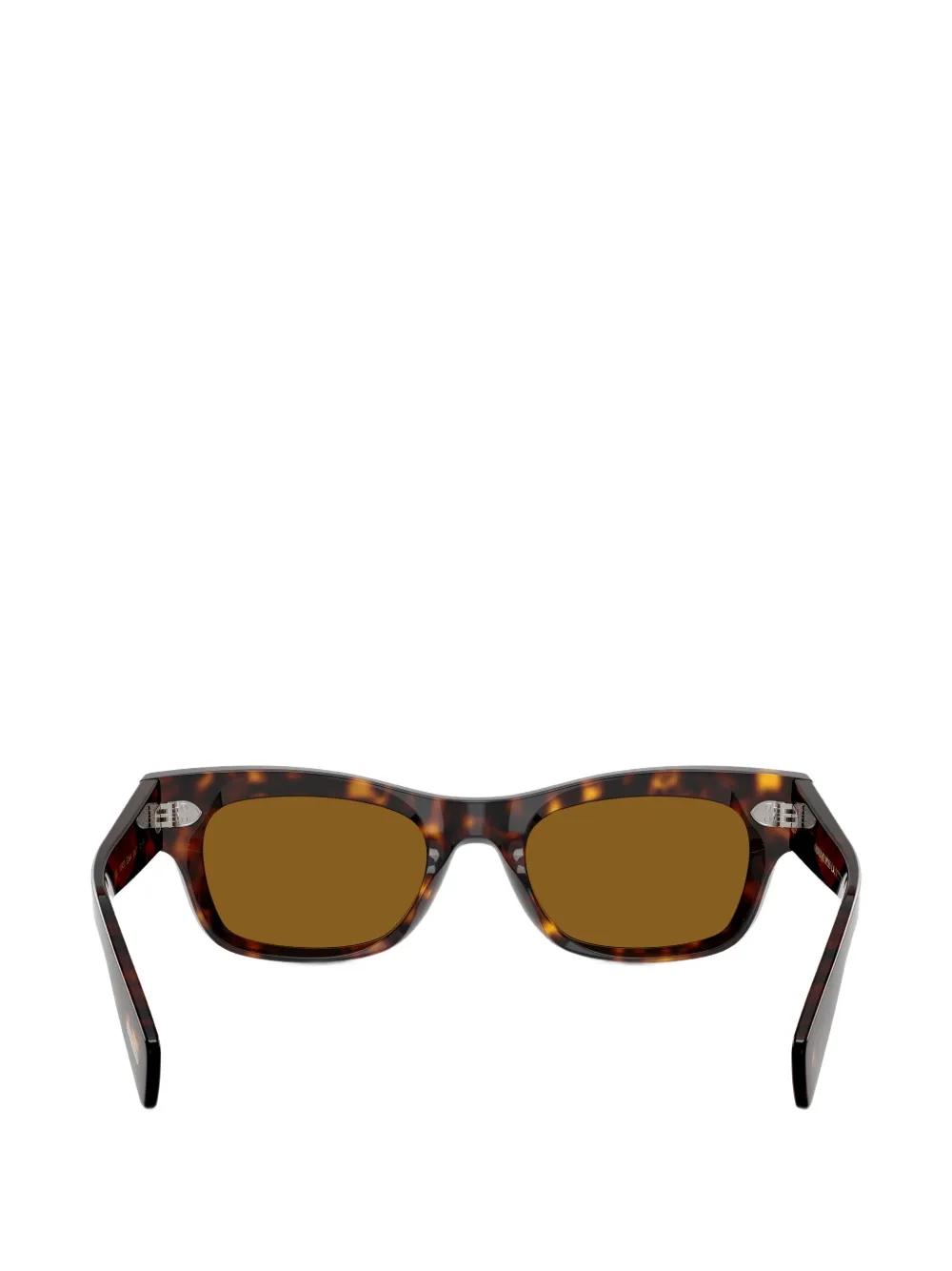 Oliver Peoples Zonnebril met rechthoekig montuur Bruin