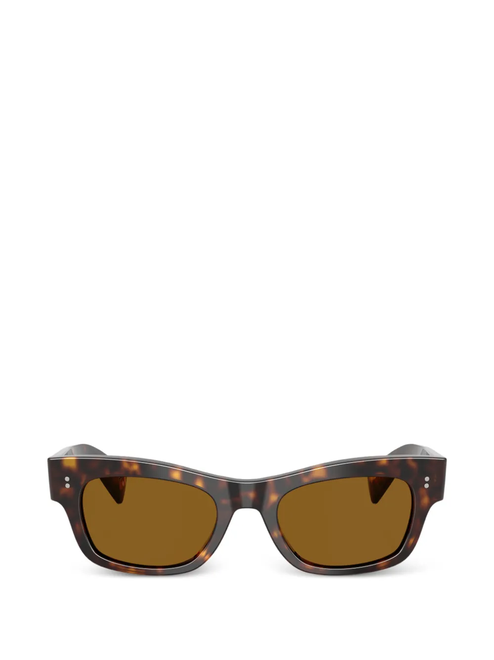 Oliver Peoples rectangle-frame sunglasses - Marrone