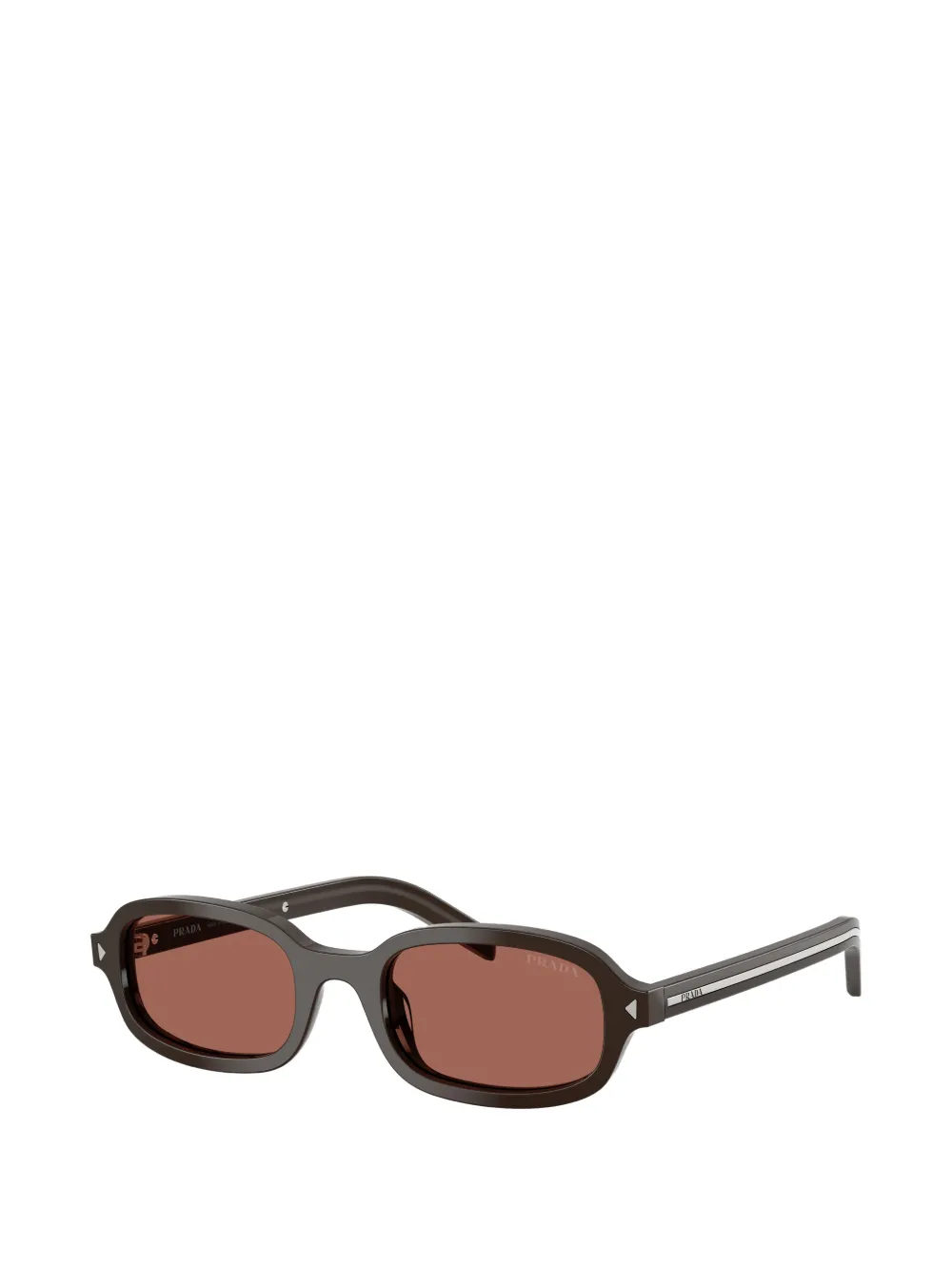 Prada Eyewear Zonnebril met rechthoekig montuur Bruin