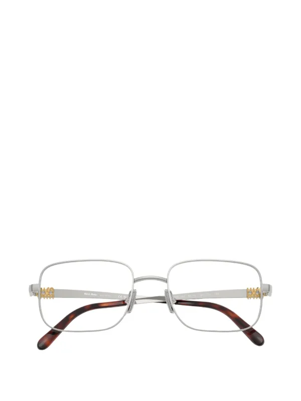Miu Miu Eyewear square-frame Glasses | Silver | FARFETCH RO
