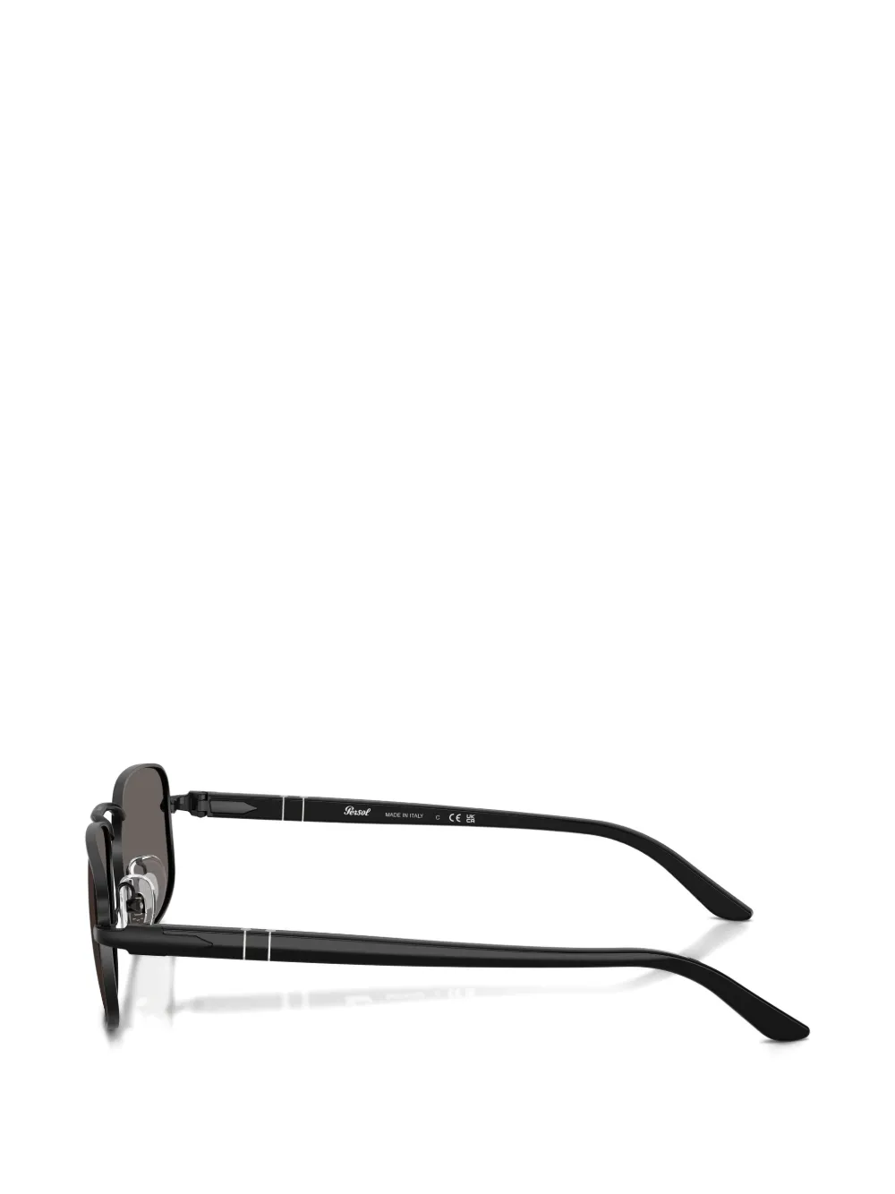 Persol Zonnebril met rechthoekig montuur Zwart