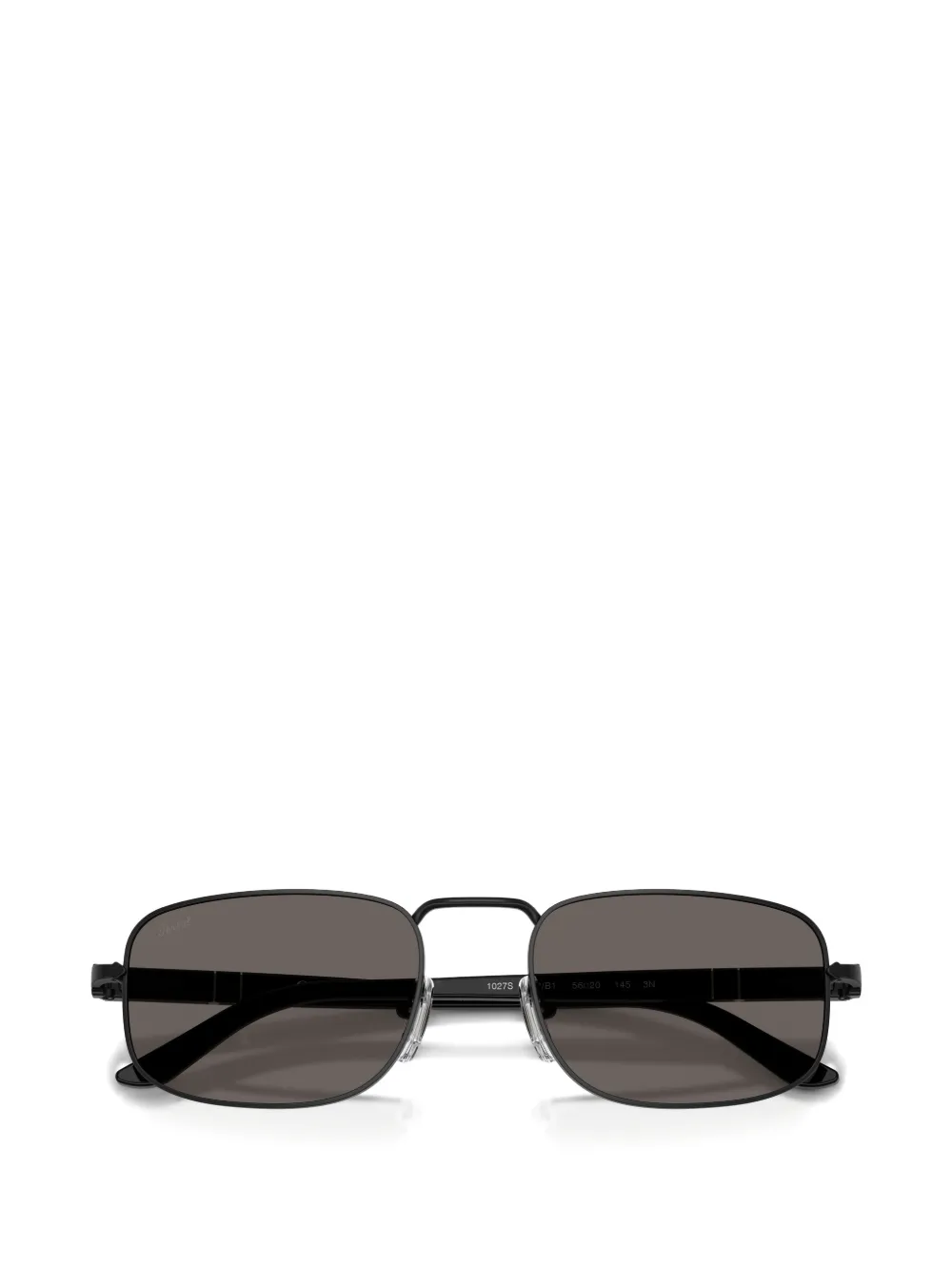 Persol Zonnebril met rechthoekig montuur Zwart