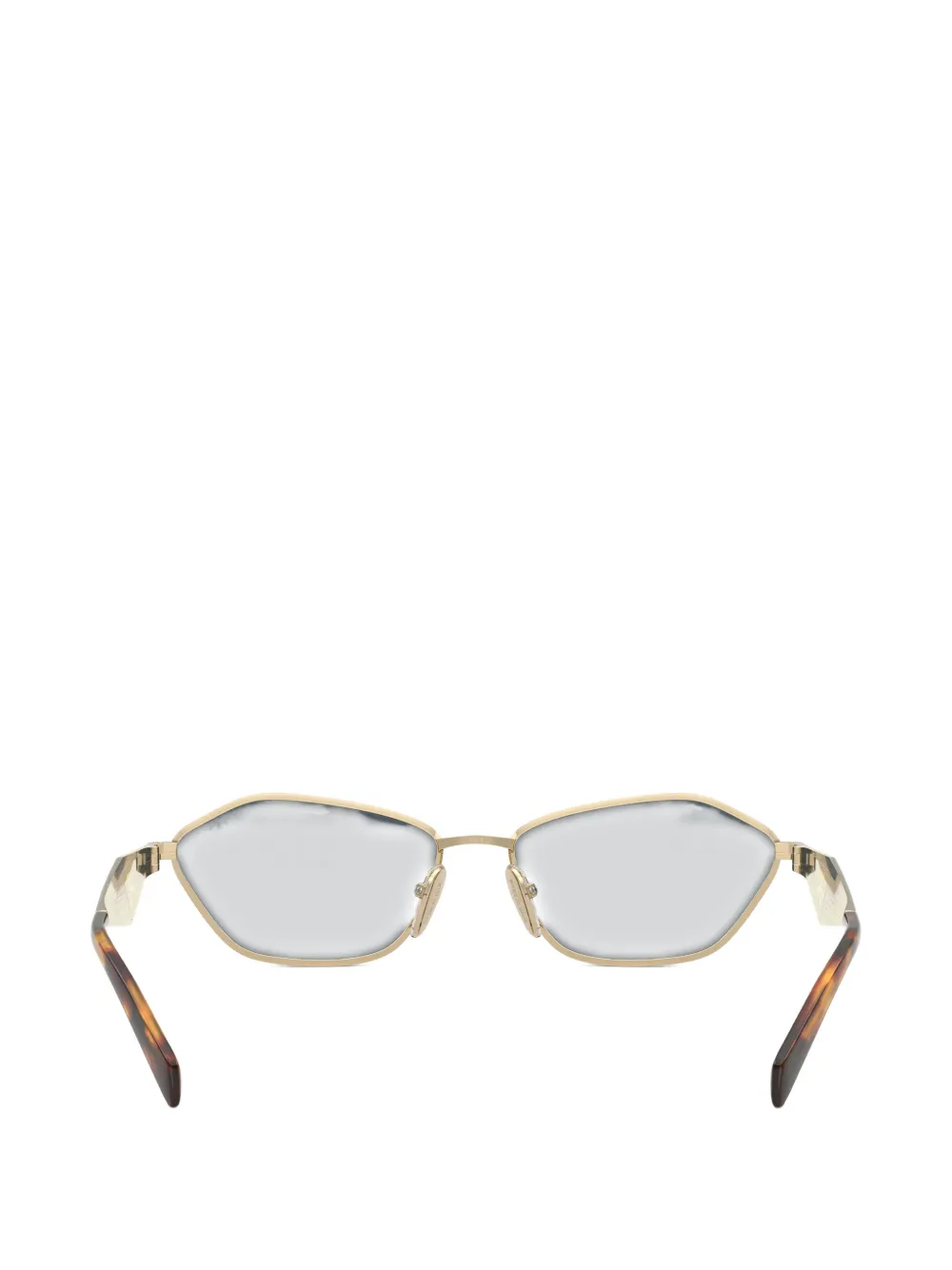 Prada Eyewear Zonnebril met geometrisch montuur Goud