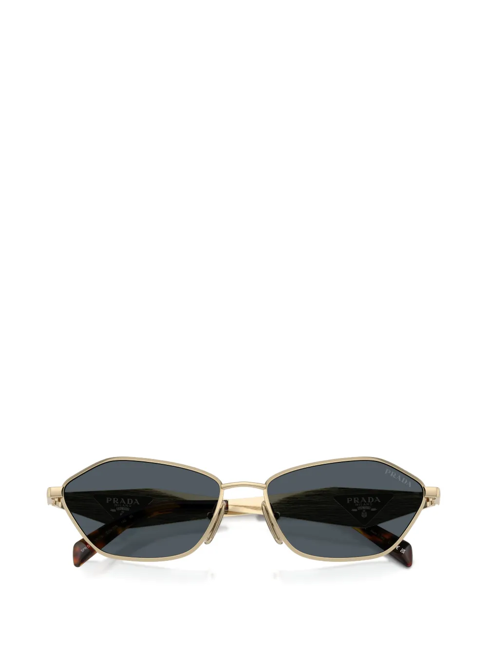 Prada Eyewear Zonnebril met geometrisch montuur Goud