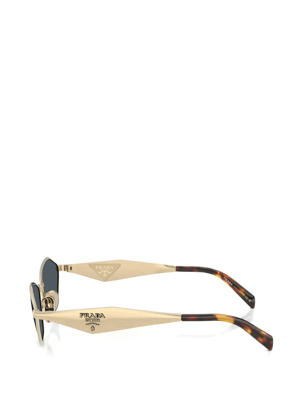 Prada Eyewear Zonnebril met geometrisch montuur Goud