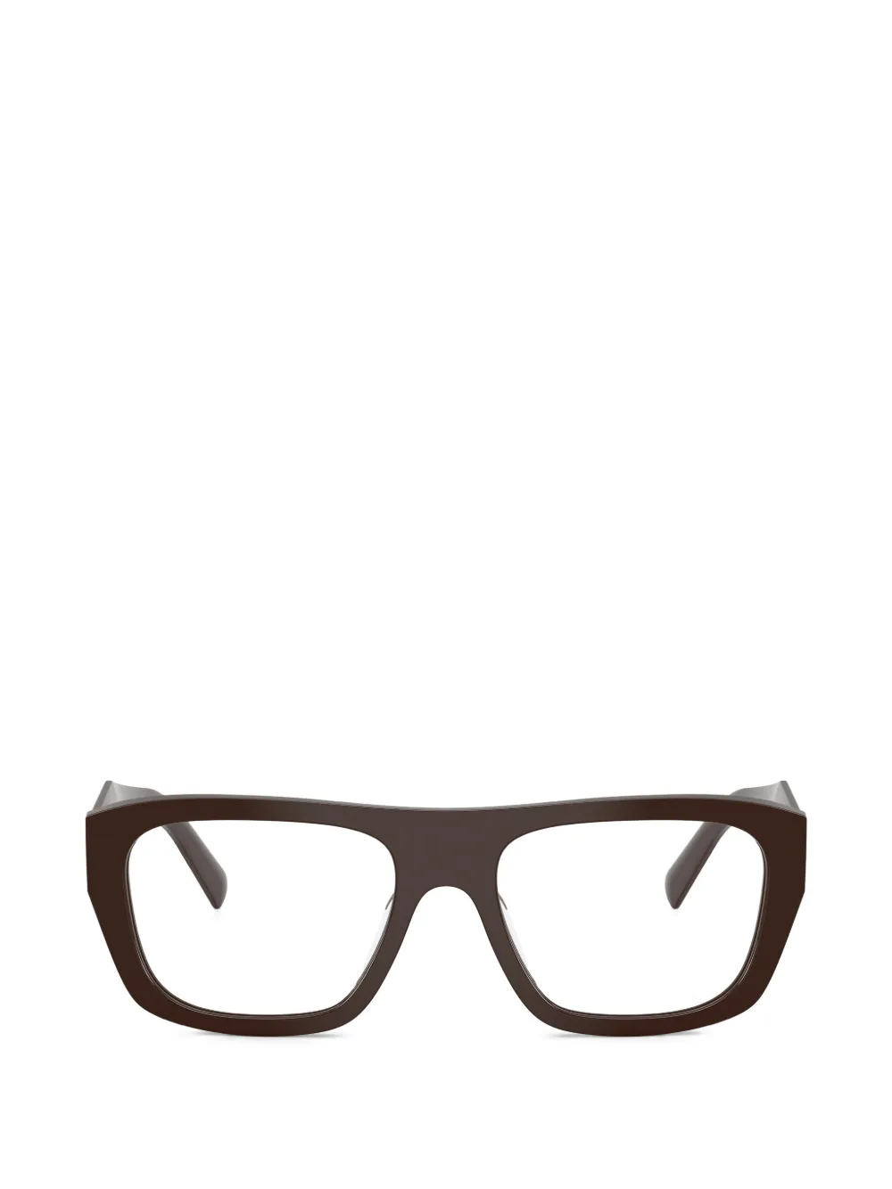 Prada Eyewear square-frame glasses - Marrone