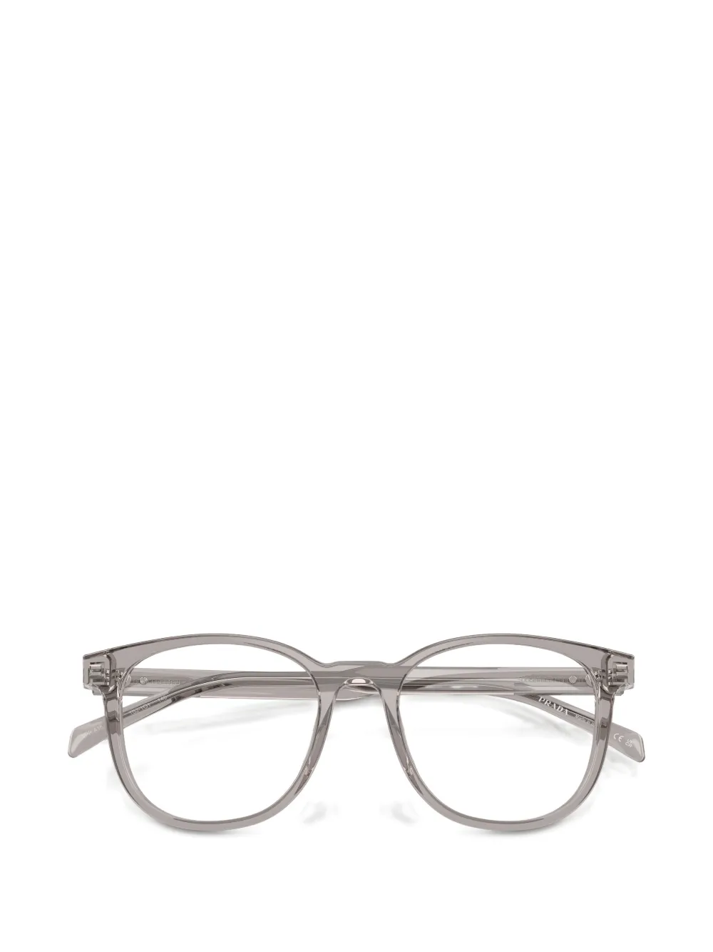 Prada Eyewear Bril met rond montuur Grijs