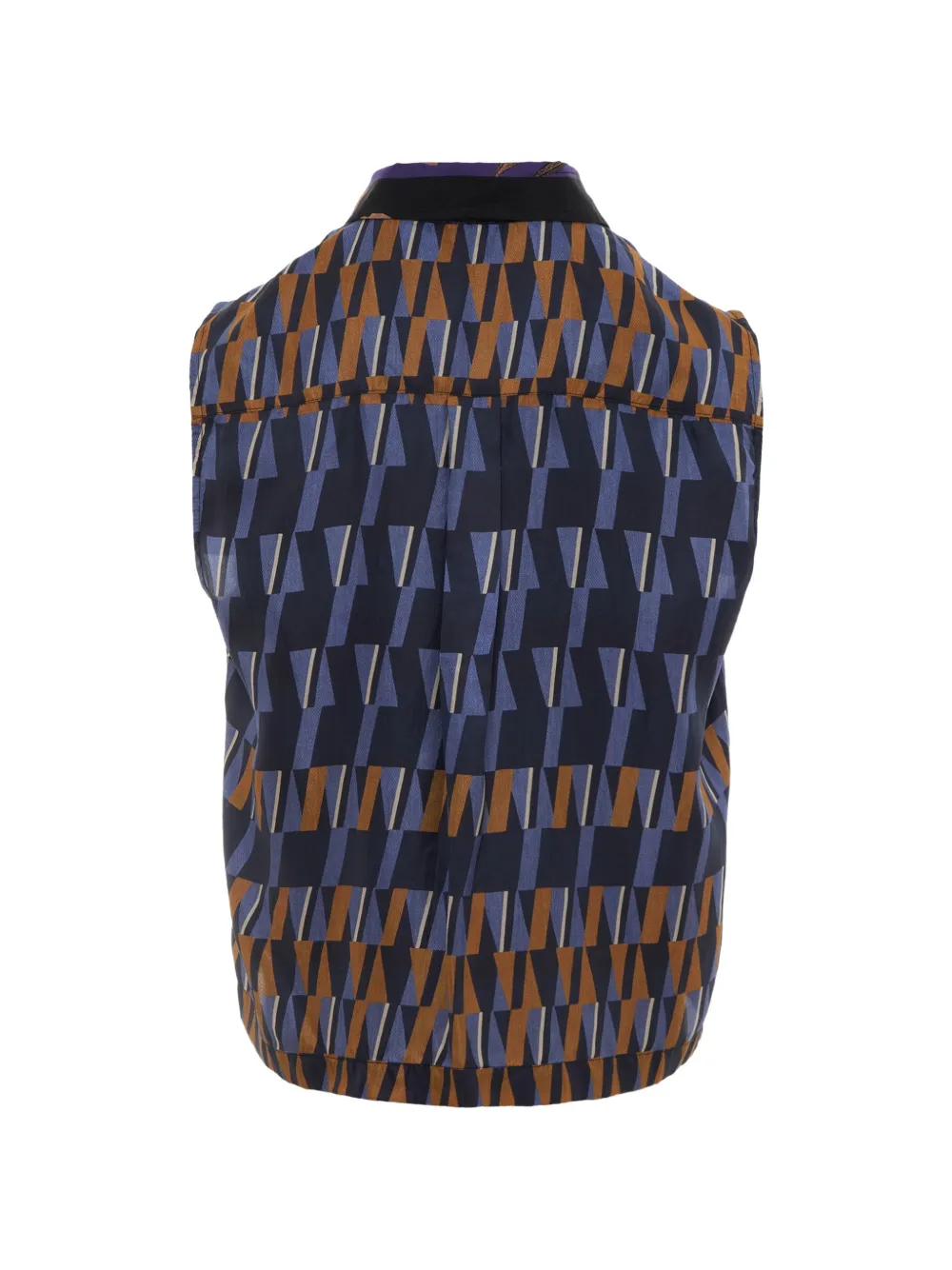 Biyan Saluna mouwloze blouse met bloemen-print Paars