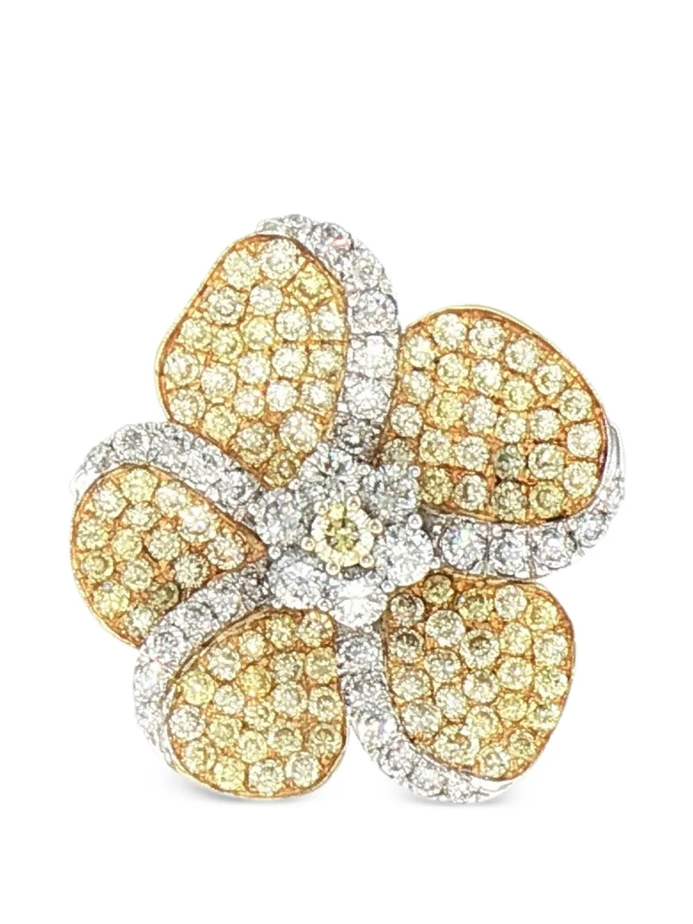 HYT Jewelry diamond flower ring - Oro