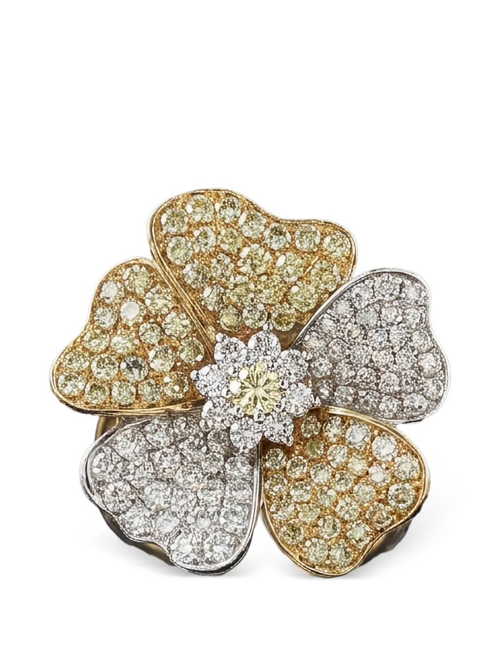 HYT Jewelry diamond flower ring - Oro