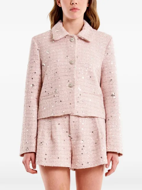 VICOLO sequin-embellished bouclé jacket
