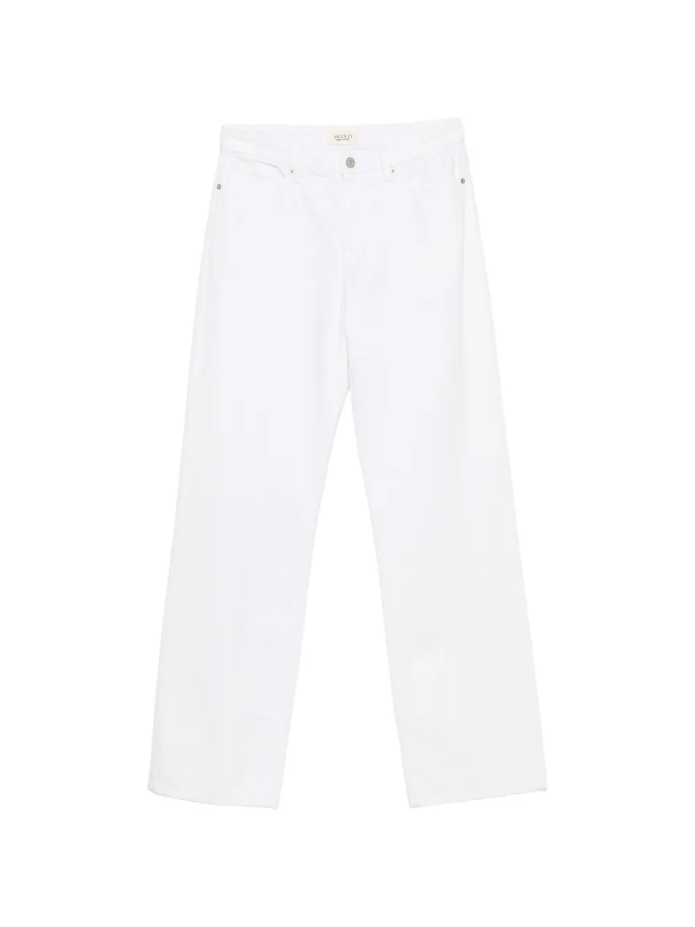 VICOLO Jeans a gamba ampia con applicazione - Bianco