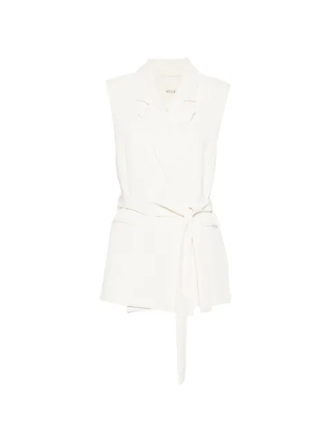 VICOLO belted sleeveless waistcoat