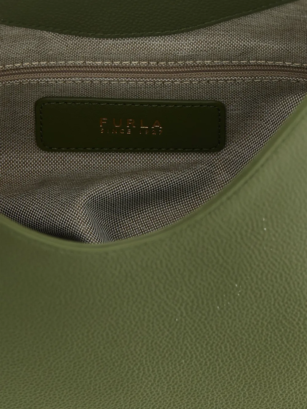 Furla Goccia leren schoudertas Groen