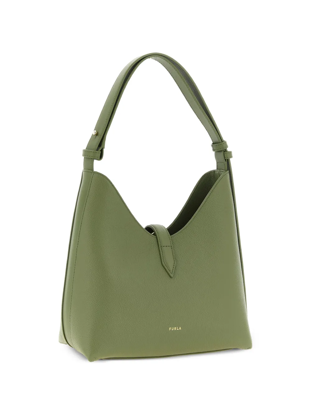 Furla Goccia leren schoudertas Groen