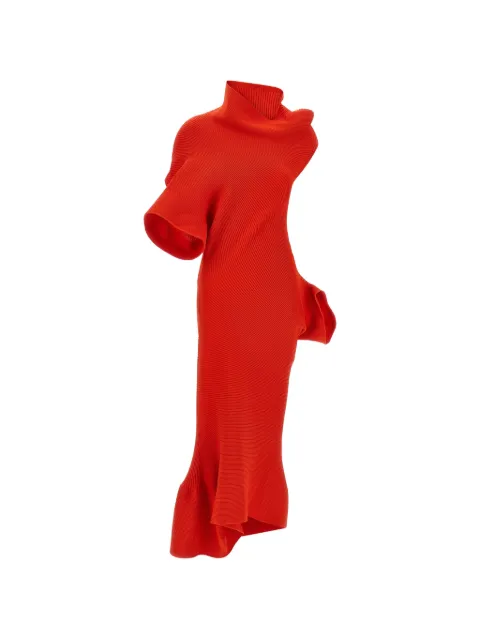 Issey Miyake Life form asymmetric ribbed dress