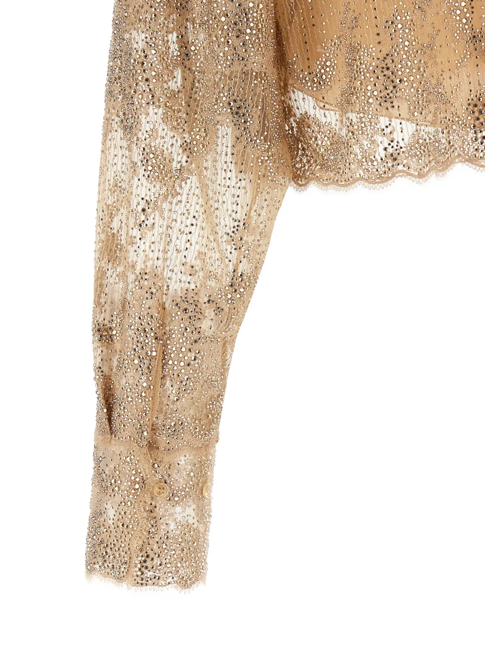 Ermanno Scervino Blouse verfraaid met kristallen Beige