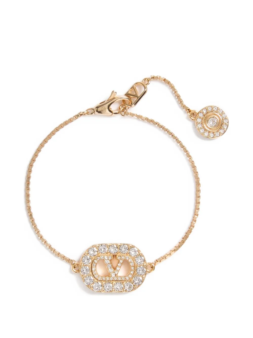 Valentino Garavani Bracciale VLogo Signature in metallo con cristalli Swarovski - Oro