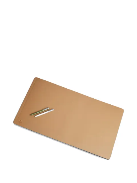 PIQUADRO logo-debossed leather desk pad