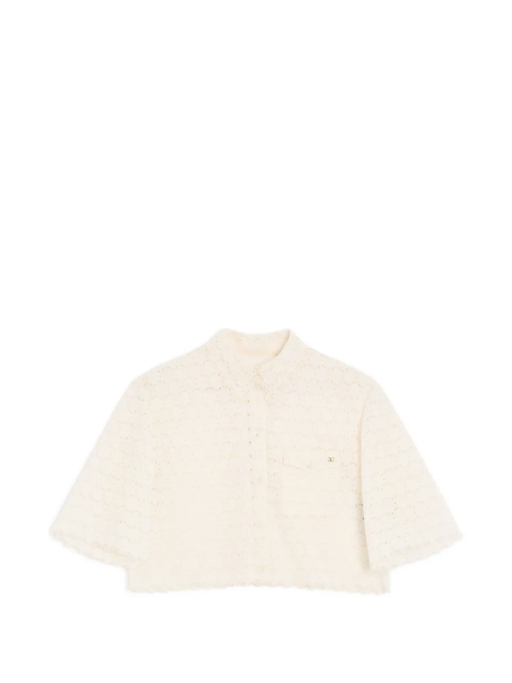 Valentino Garavani Camicia Fleurs A Jour in cotone - Toni neutri
