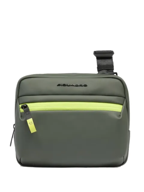 PIQUADRO water-resistant rubberised shoulder bag