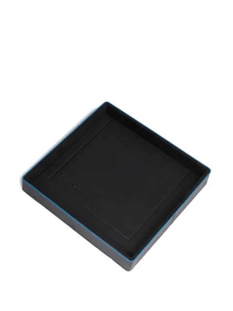 PIQUADRO logo-debossed leather valet tray