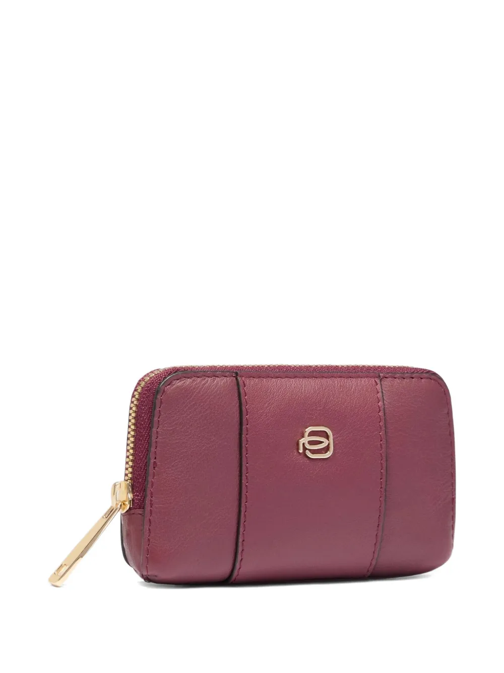 PIQUADRO Leren sleutelhanger met logoplakkaat Rood