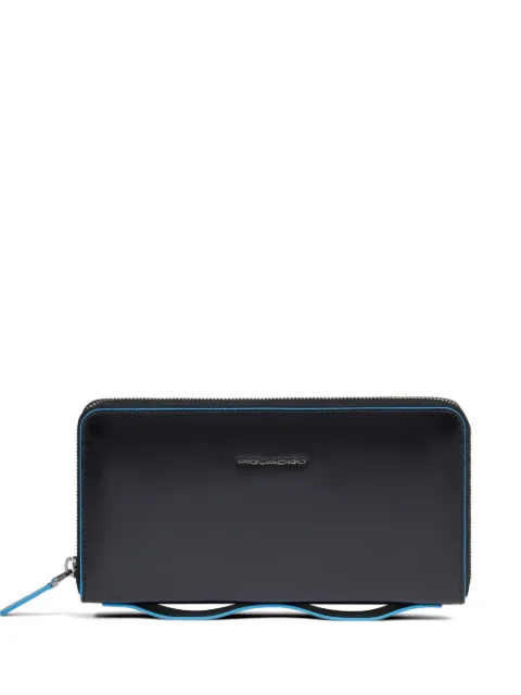PIQUADRO contrast-trim leather clutch bag
