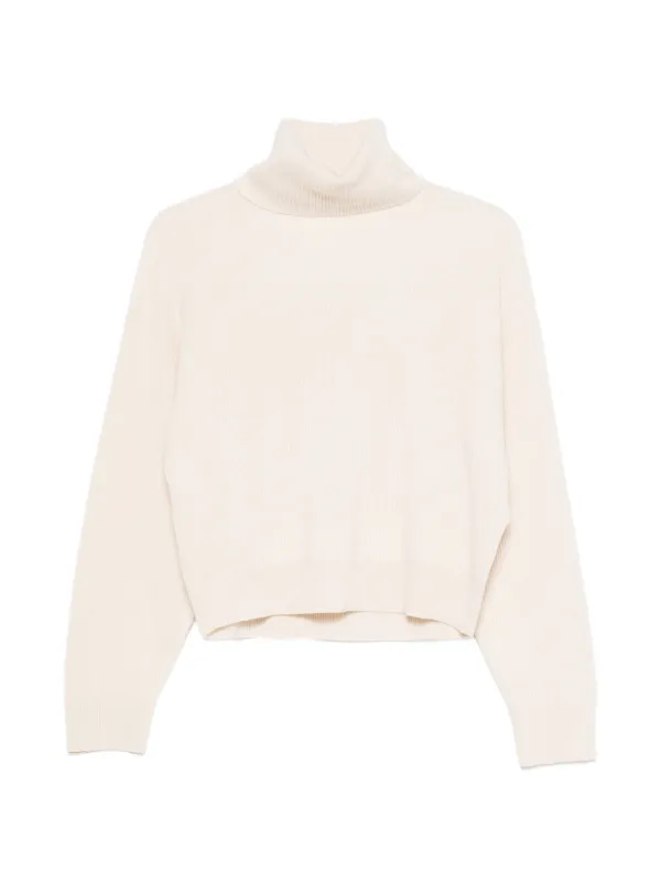 Brunello Cucinelli Ribbed Roll-neck Sweater in White