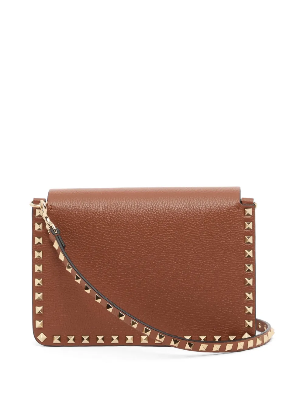 Valentino Garavani Rockstud kleine shopper van korrelig kalfsleer Bruin