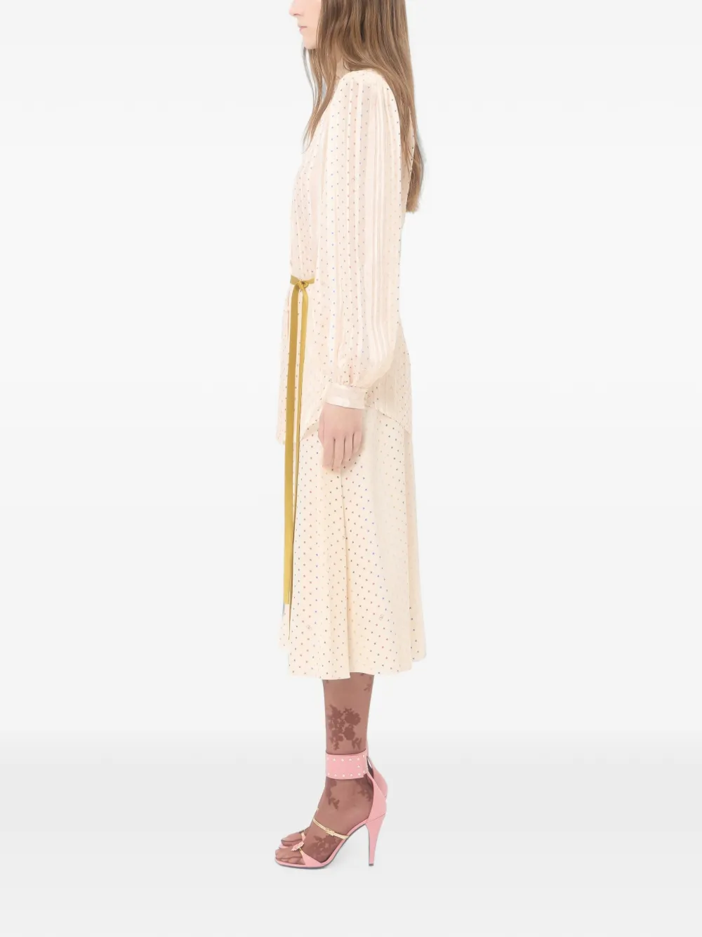 Valentino Garavani Pekin Stelline veelkleurig blouse met sterrenprint Beige