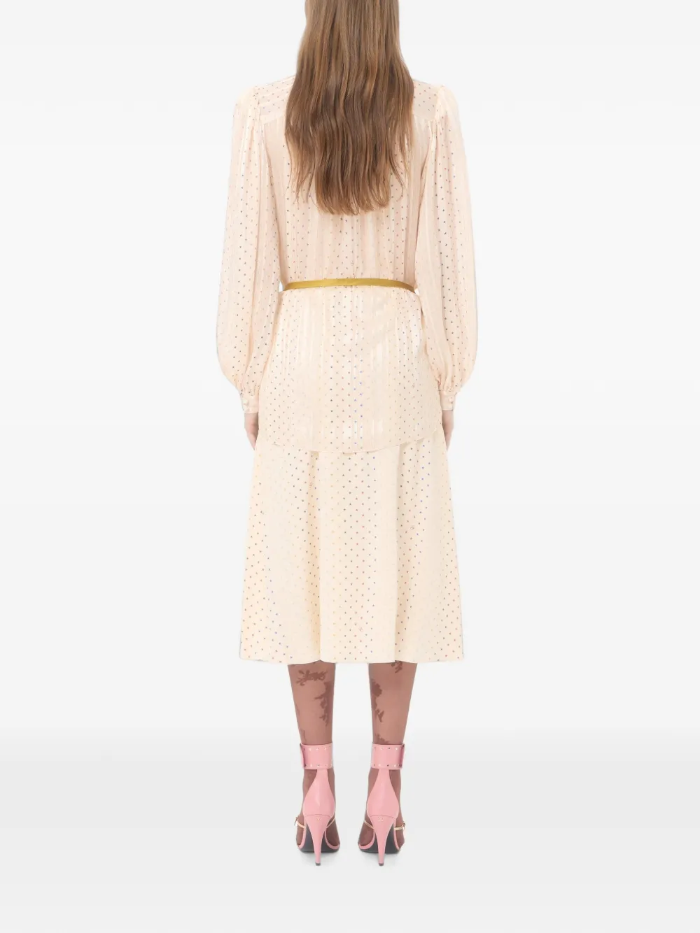 Valentino Garavani Pekin Stelline veelkleurig blouse met sterrenprint Beige