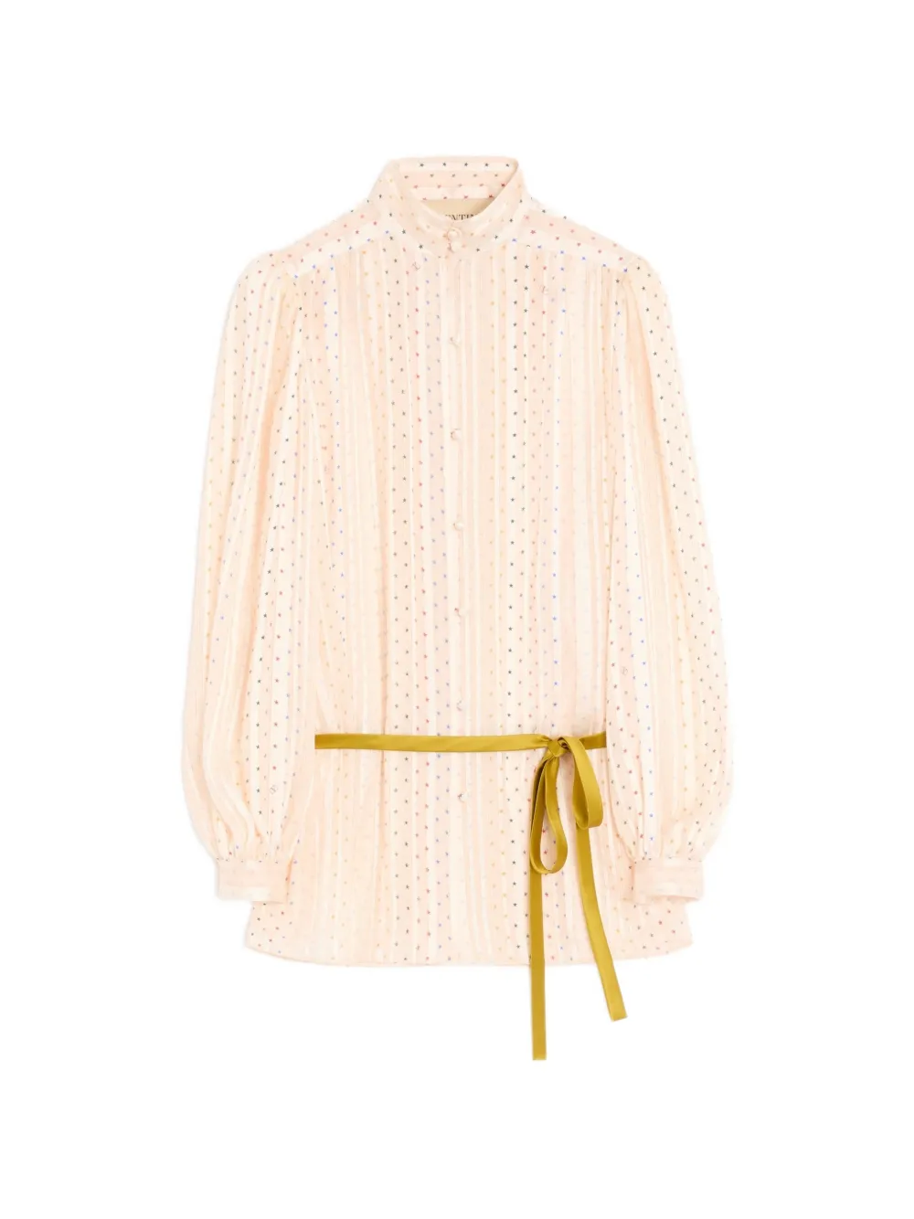 Valentino Garavani Pekin Stelline veelkleurig blouse met sterrenprint Beige