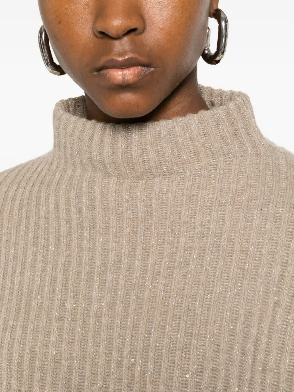 Brunello Cucinelli スパンコール セーター | ニュートラル | FARFETCH JP