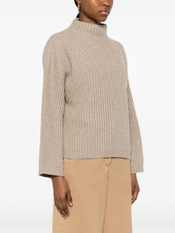 Brunello Cucinelli スパンコール セーター | ニュートラル | FARFETCH JP