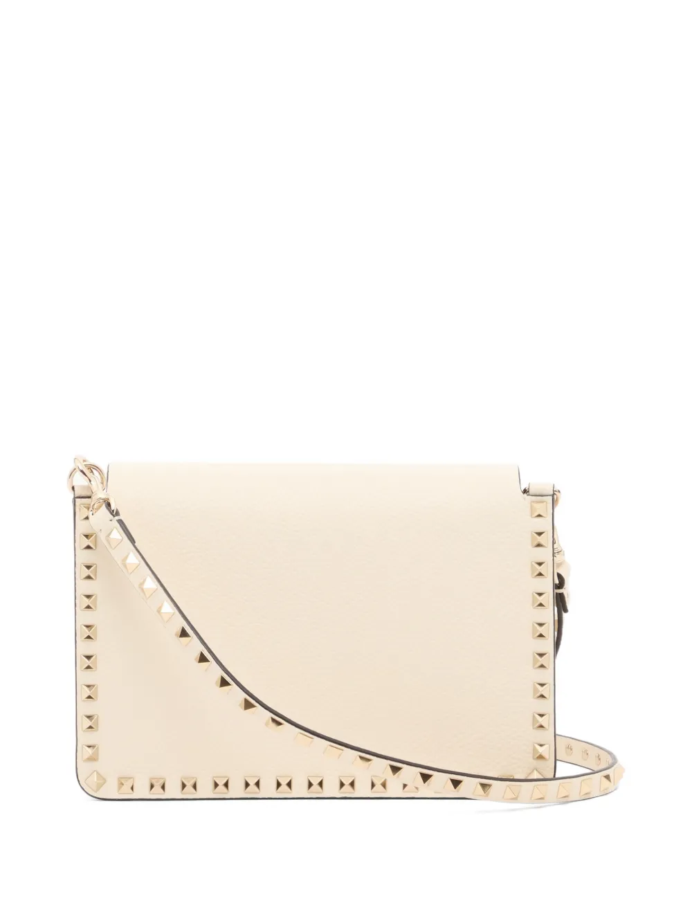 Valentino Garavani Rockstud kleine shopper van korrelig kalfsleer Wit
