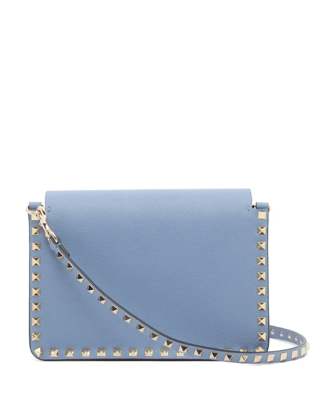 Valentino Garavani Rockstud kleine shopper van korrelig kalfsleer Blauw