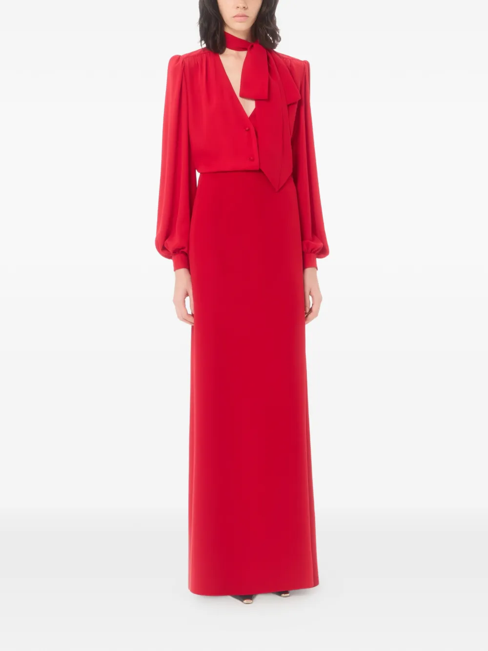 Valentino Garavani Blouse met strik Rood