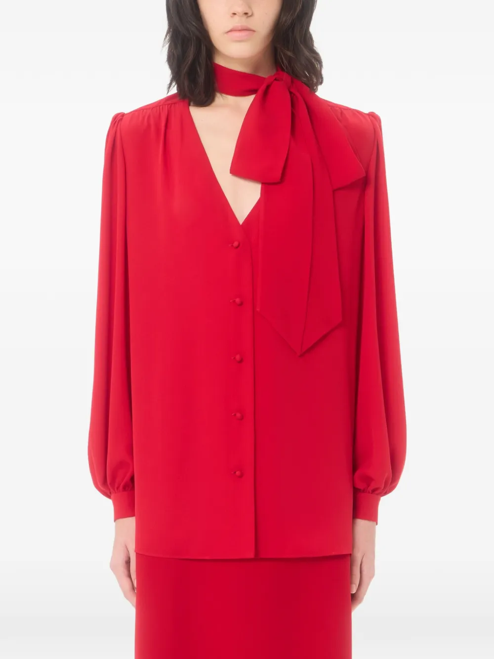 Valentino Garavani Blouse met strik Rood
